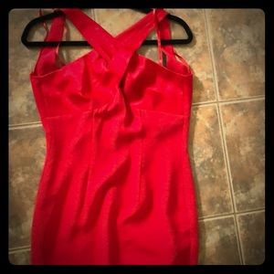 Cache RED dress floor length size 2